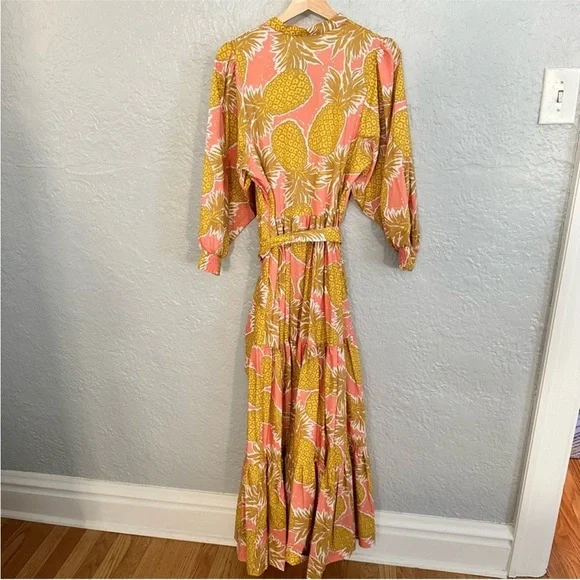 Boden Ava Tiered Maxi Dress Pineapple - Picture 9 of 10